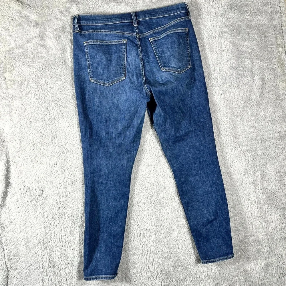 Gap Jeans Womens‎ 32x14 Blue Cotton Stretch Medium Wash High Rise True Skinny